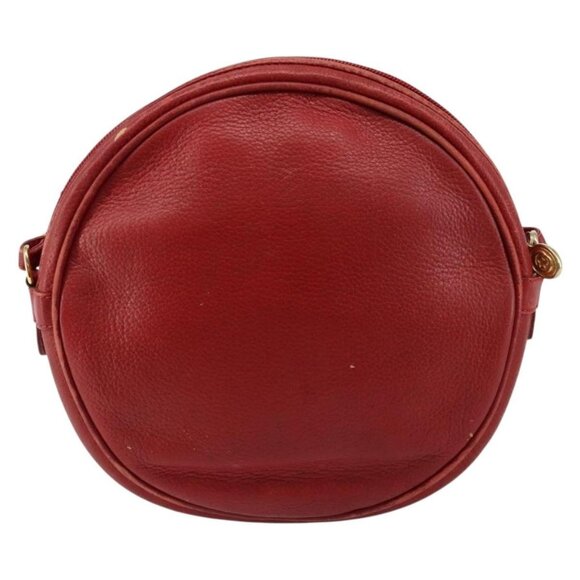 GUCCI Shoulder Bag Leather Red Gold Auth - Picture 3 of 16